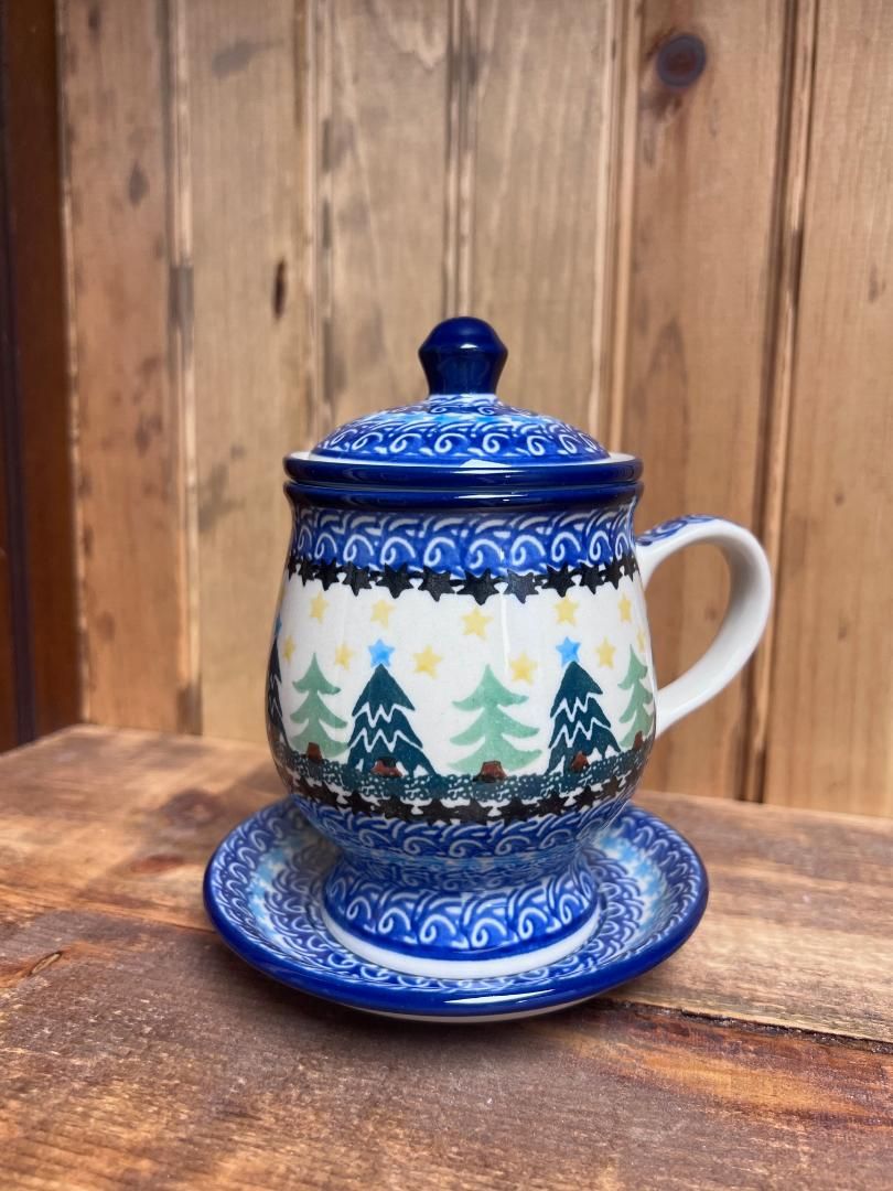 Christmas Trees Mug w/Infuser