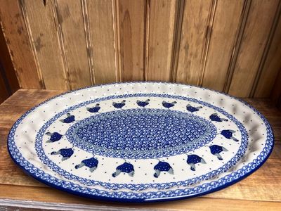 Blue Hen Platter Oval 10"x14.5"