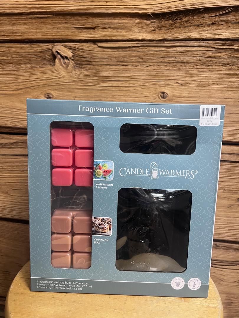 CW Glass Mason Jar Gift Set w/2Wax Melt Pks