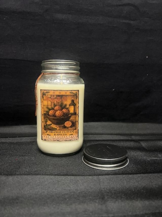 Herbal Star Candle Orange Clove 24 Oz