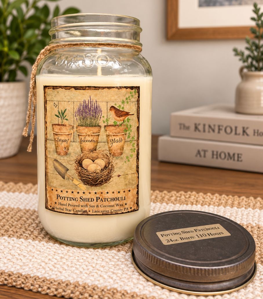 Herbal Star Candle 24 Oz. Potting Shed