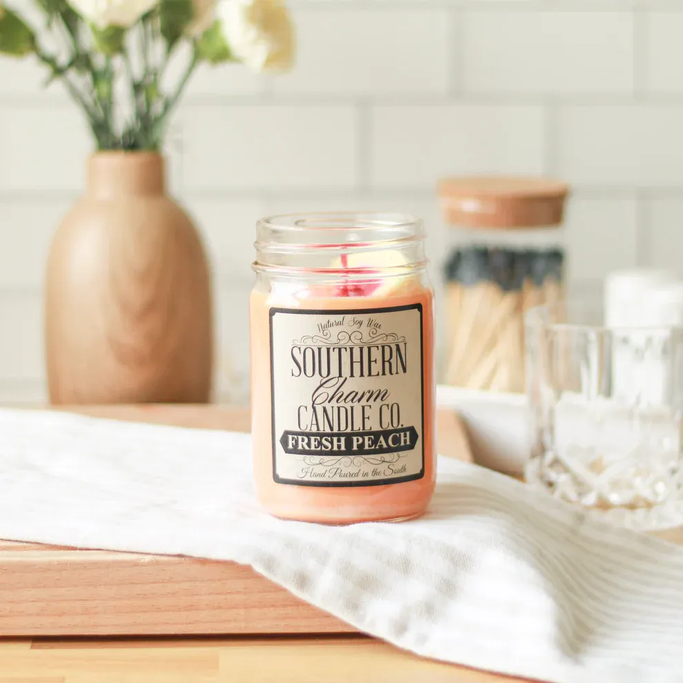 12oz Fresh Peach Candle 1176