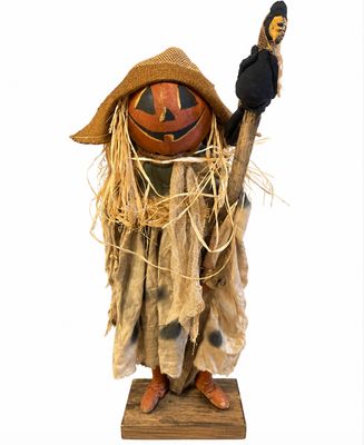 Pumpkin Witch with Crow RC