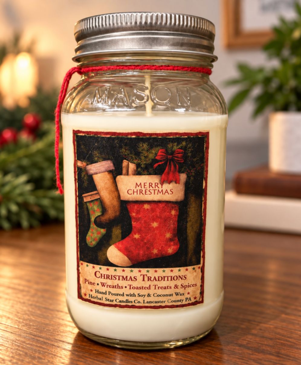 Herbal Star Candle 24 Oz. Christmas Traditions