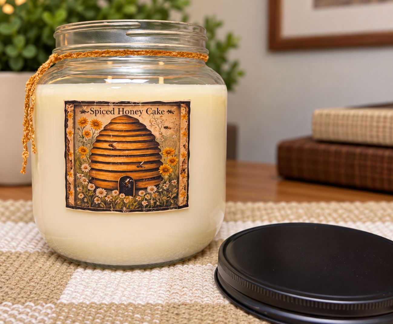 Herbal Star Candle 64 Oz. Spiced Honey Cake