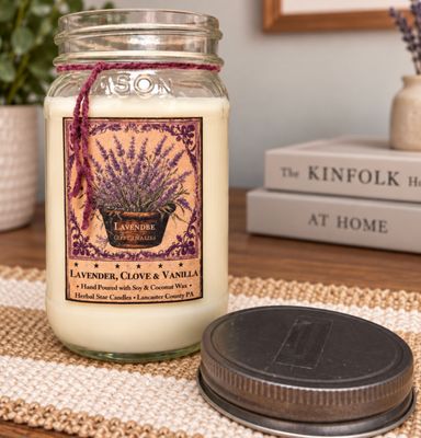 Herbal Star Candle 16oz Lavender