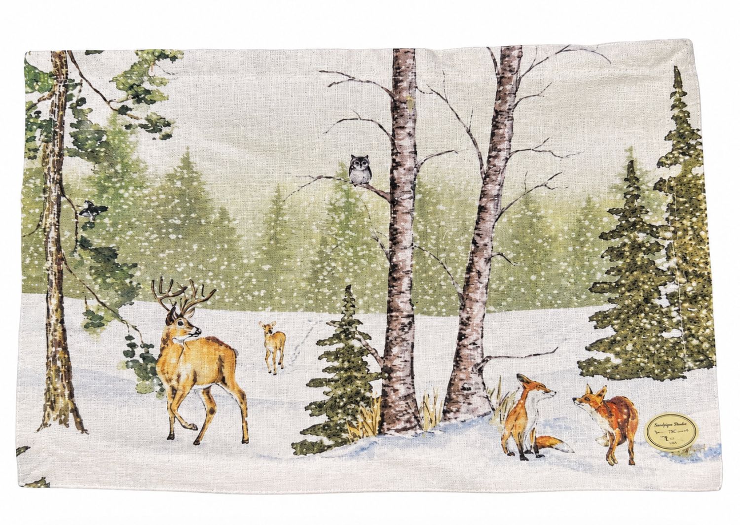 PD Placemat Woodland Winter