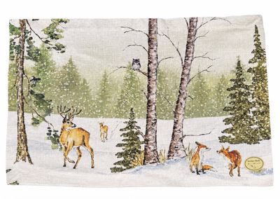 PD Placemat Woodland Winter