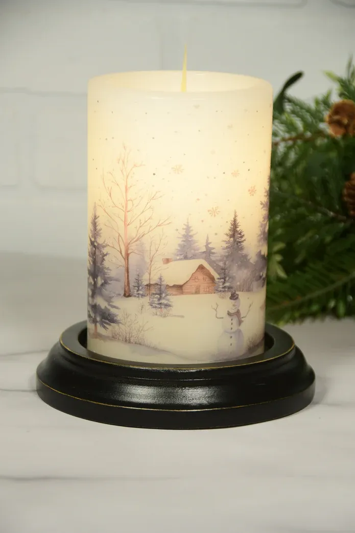 Winter Snow Cabin Van CR