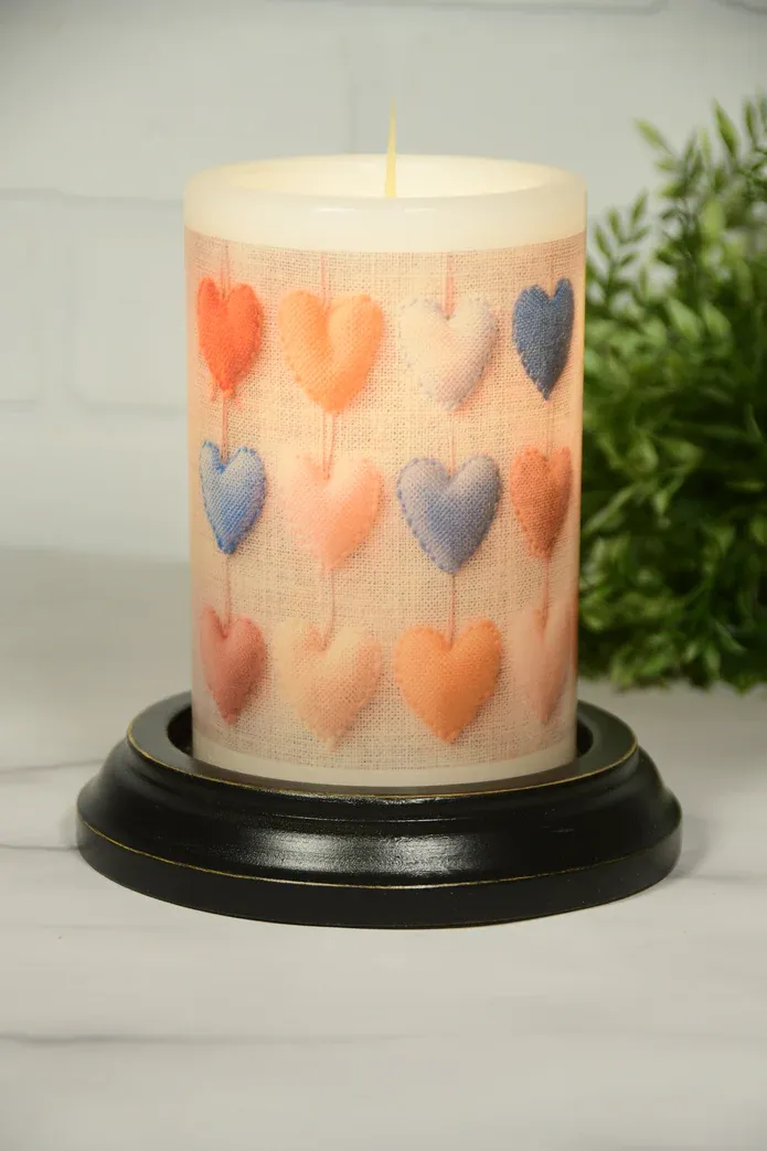 Valentine Burlap Heart Van CR