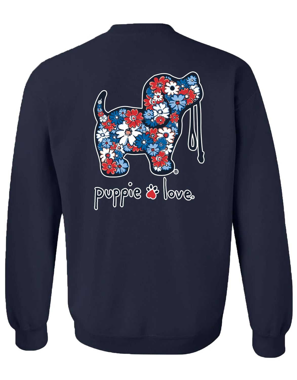 Puppie Love USA Flowers Pup Crew Navy