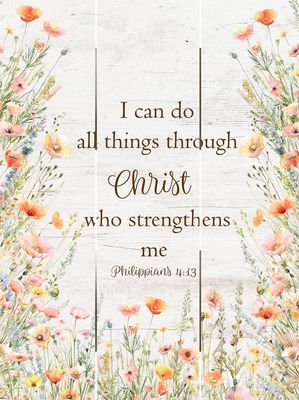 BF Pallet Art Christ Who Strengthens Me