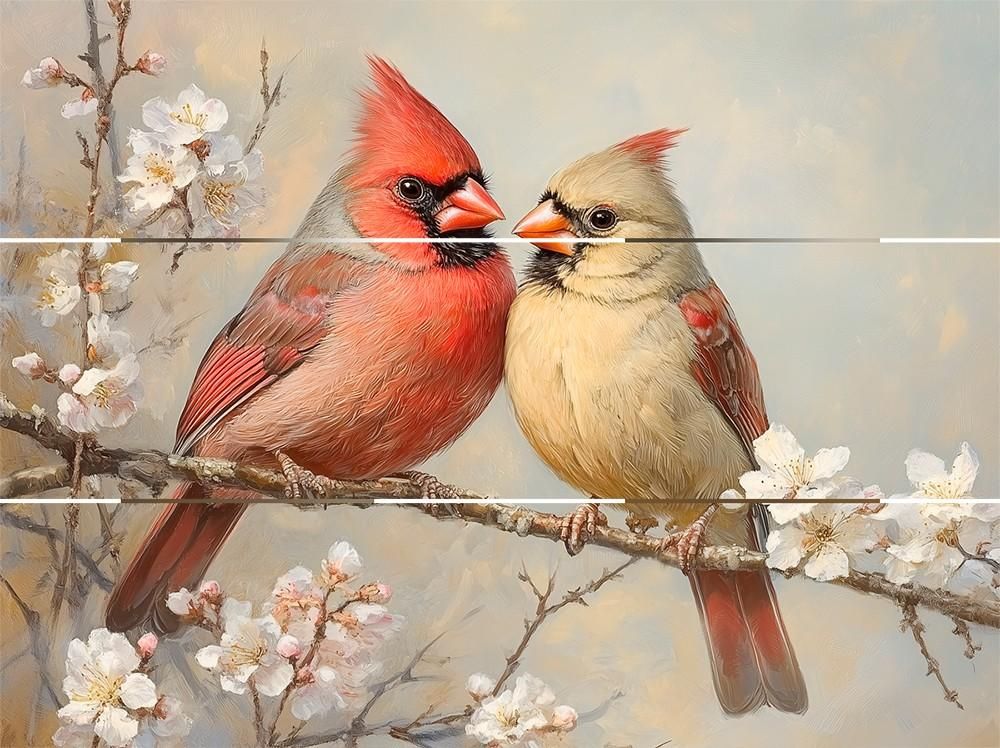 BF Pallet Art Cardinal Couple