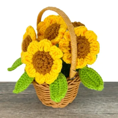 Yellow Crochet Sun Flowers