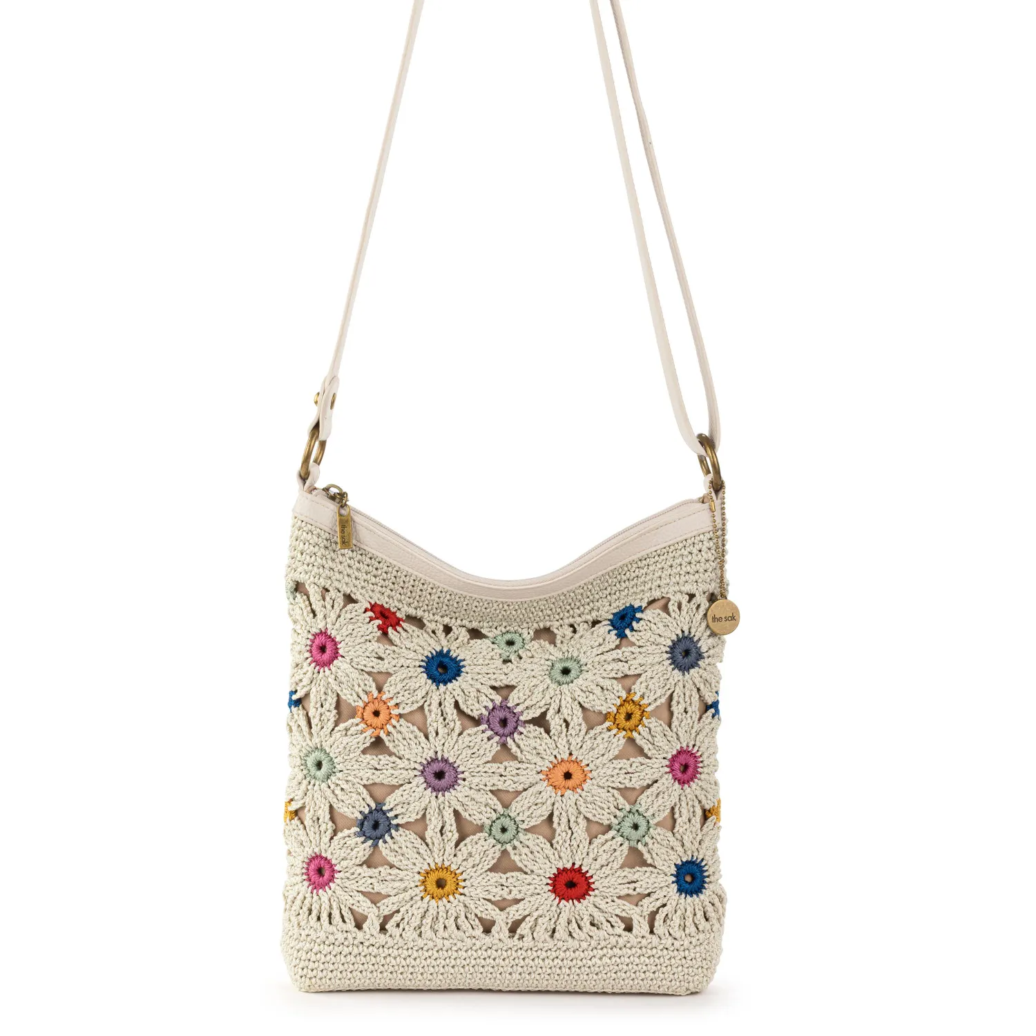 Sak Lucia Multi Flowers Crossbody Crochet