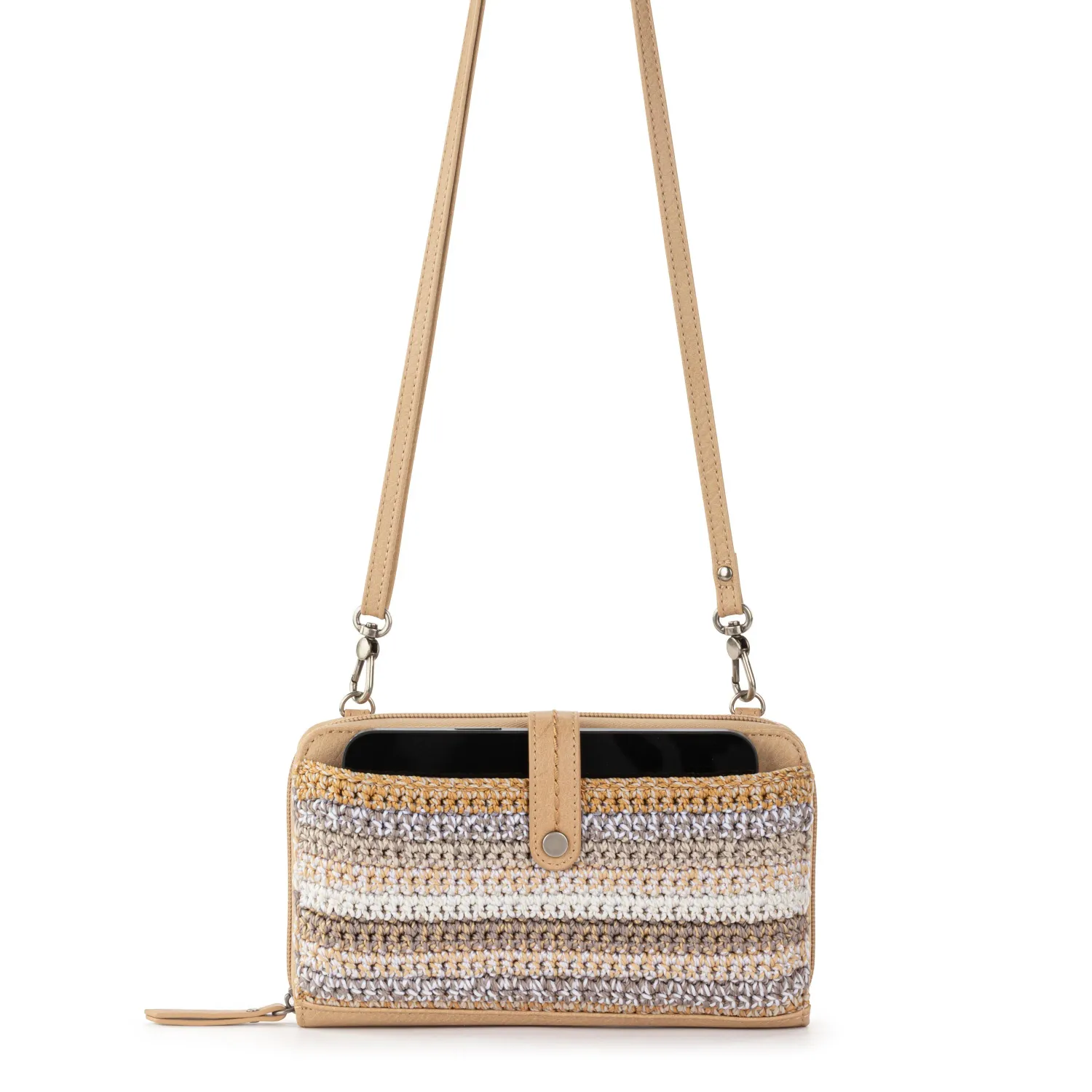 Sak Iris Sand Stripe Crossbody Crochet