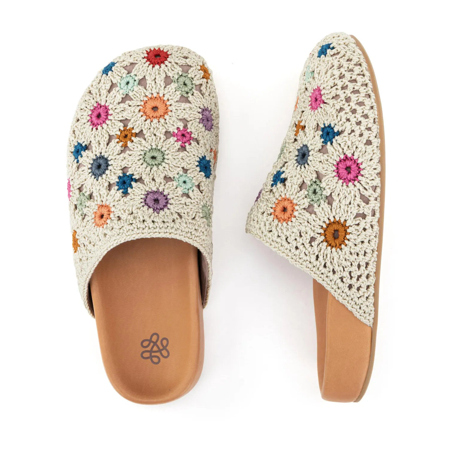 Sak Bolinas Multi Flowers Crochet Clog