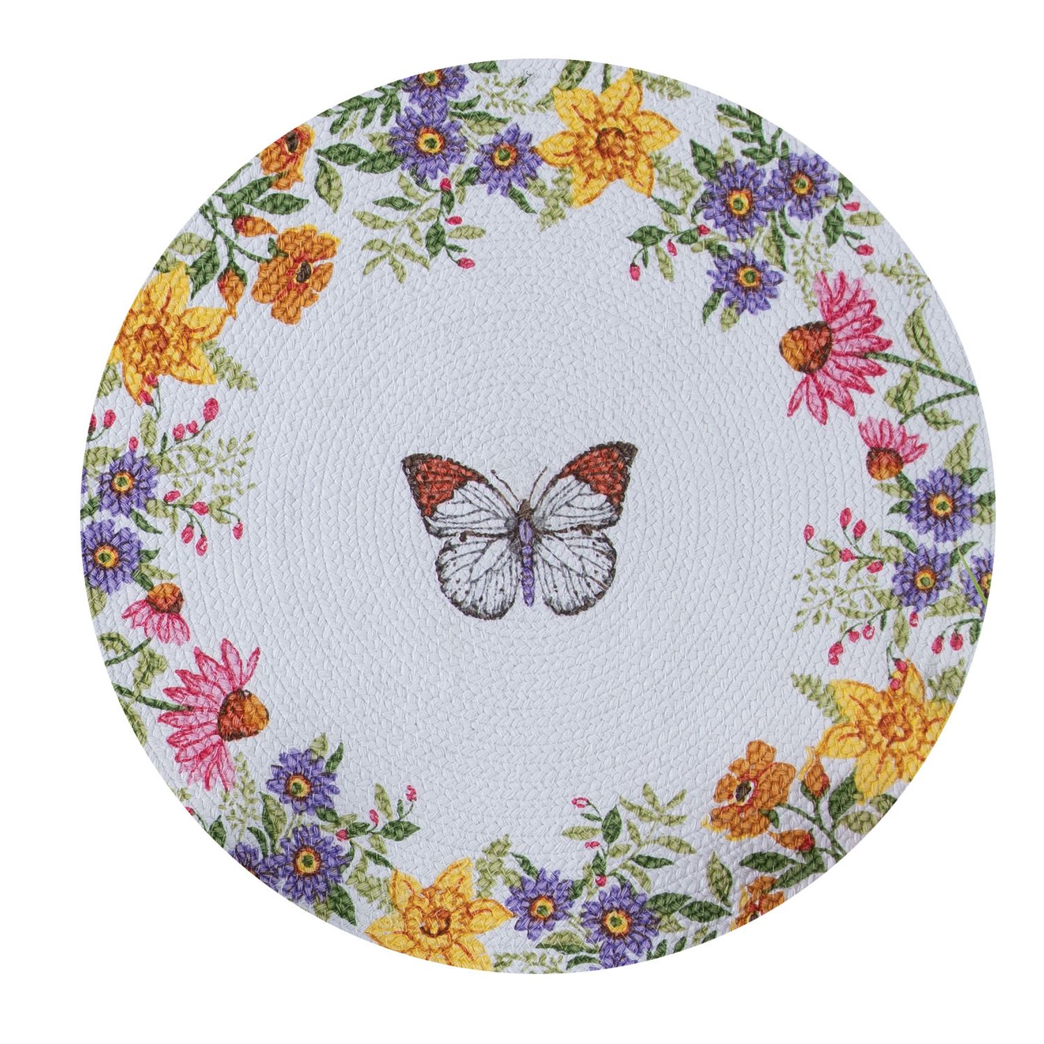 KD Placemats Garden Walk Braided Round