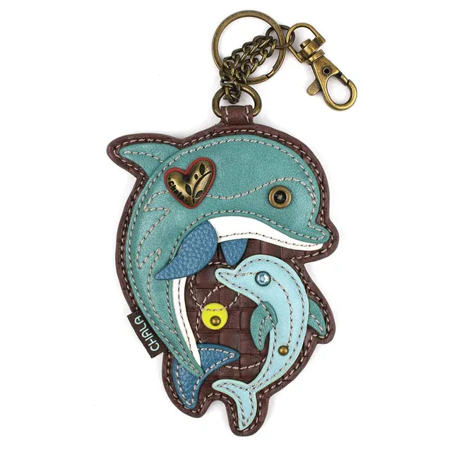 CHALA Key Fob/Coin Purse Dolphin