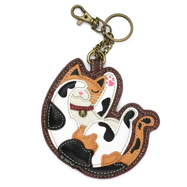 CHALA Key Fob/Coin Purse Calico Cat