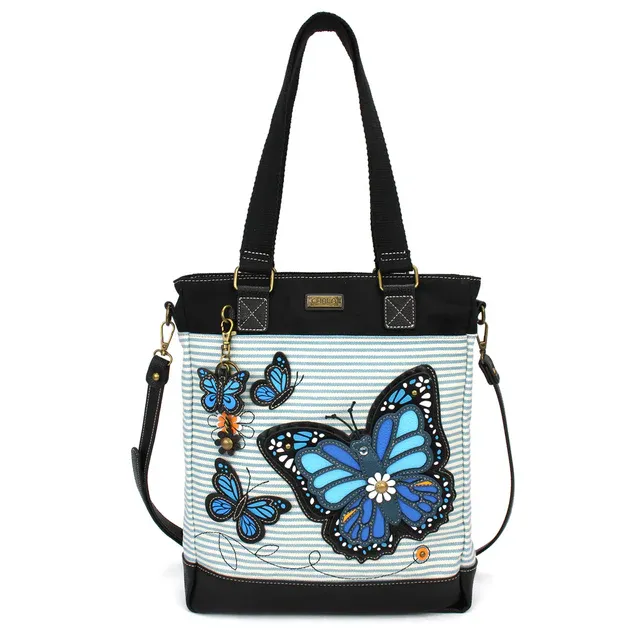 CHALA Work Tote Blue Butterfly