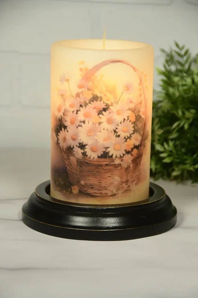 Summer White Daisy Basket AV CR