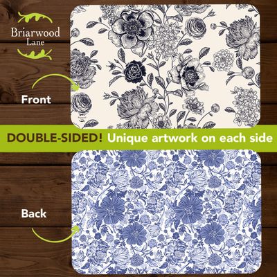 BL Placemats Woodcut Florals (4-Pack)