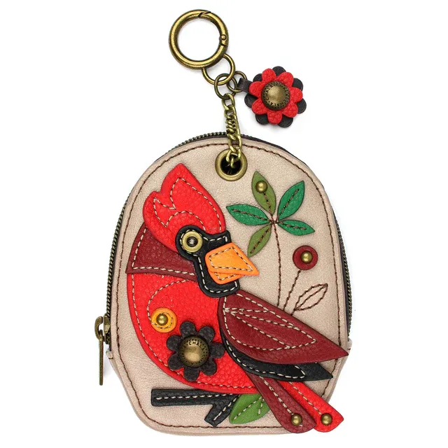 CHALA Mini Coin Purse Keychain Cardinal