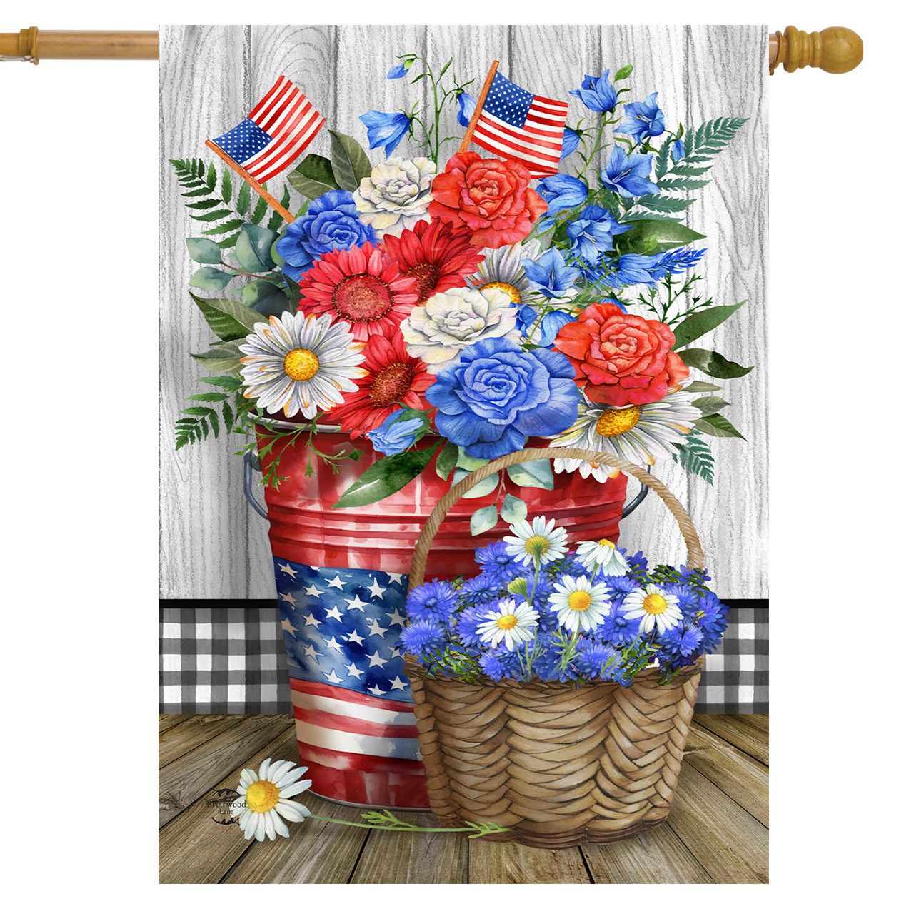 BL House Flag Red White &Beautiful