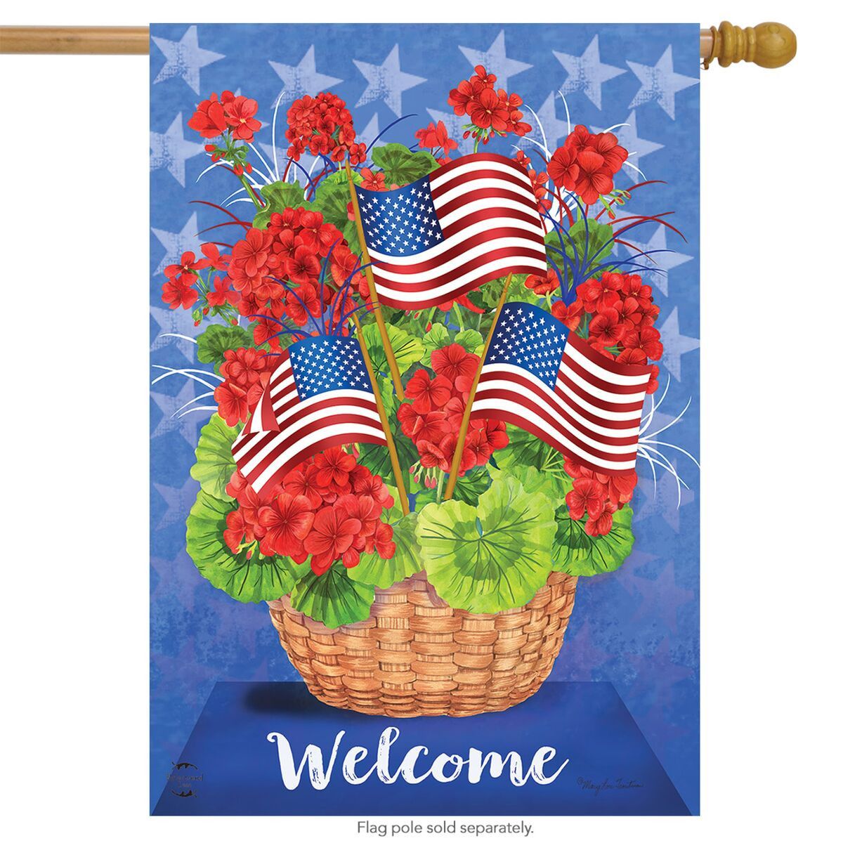 BL House Flag Patriotic Basket