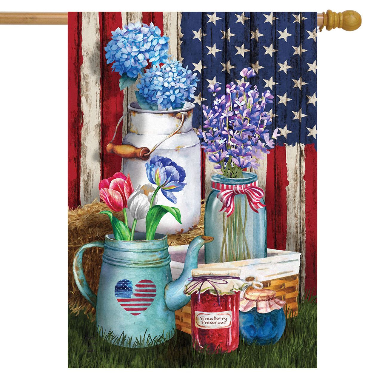 BL House Flag American Picnic