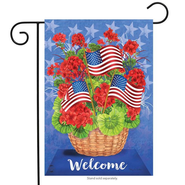 BL Garden Flag Patriotic Basket