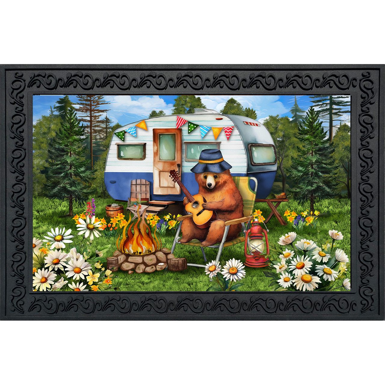 BL Doormat Camping Bear