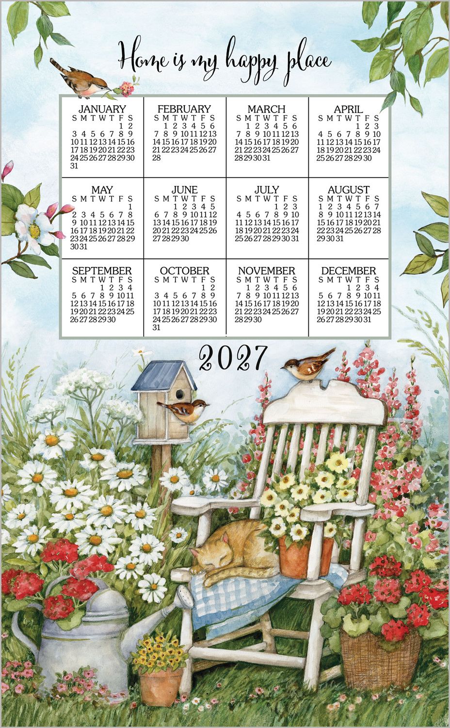 KD Calendar Towel Cat in Chair