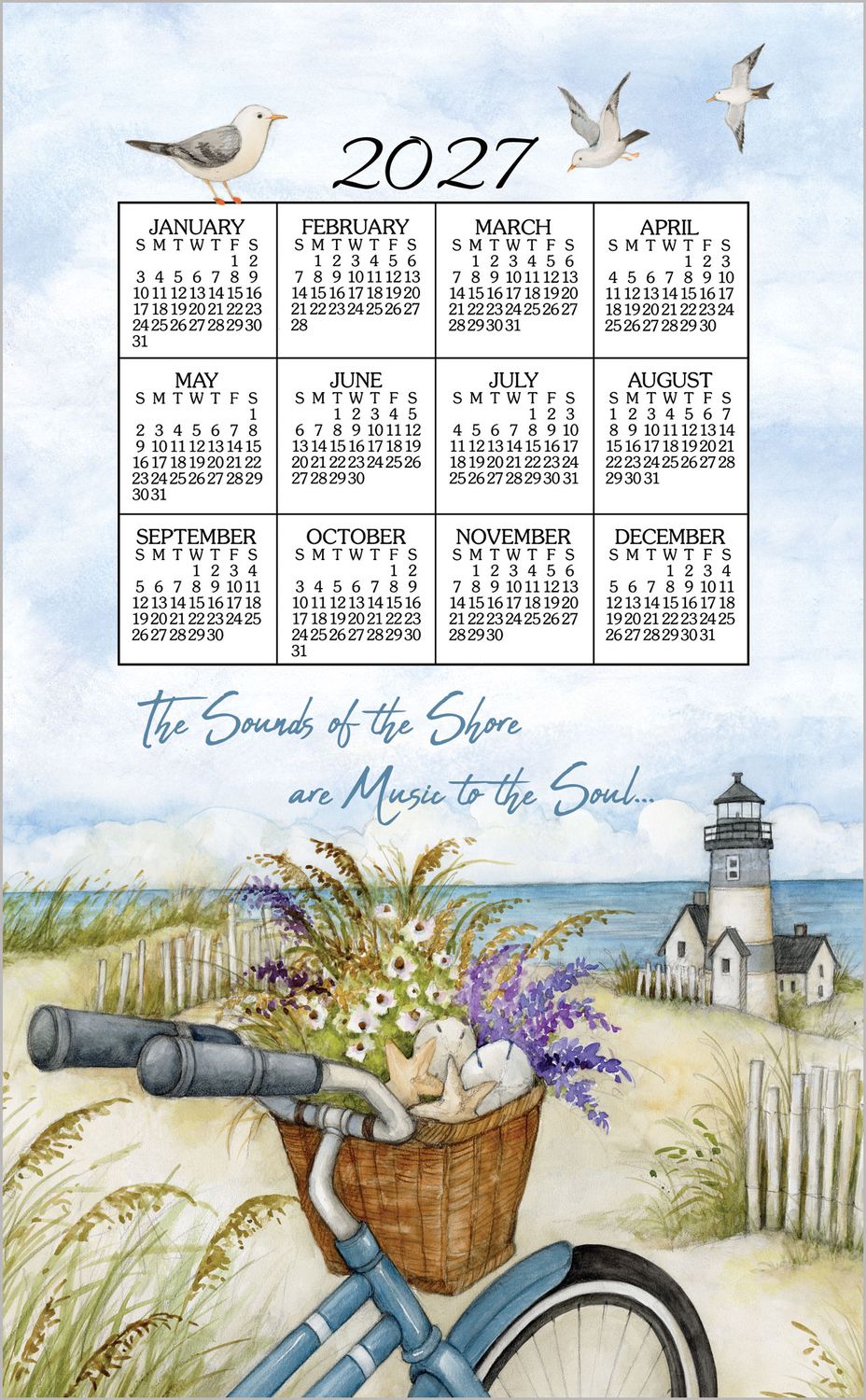 KD Calendar Towel Seashore