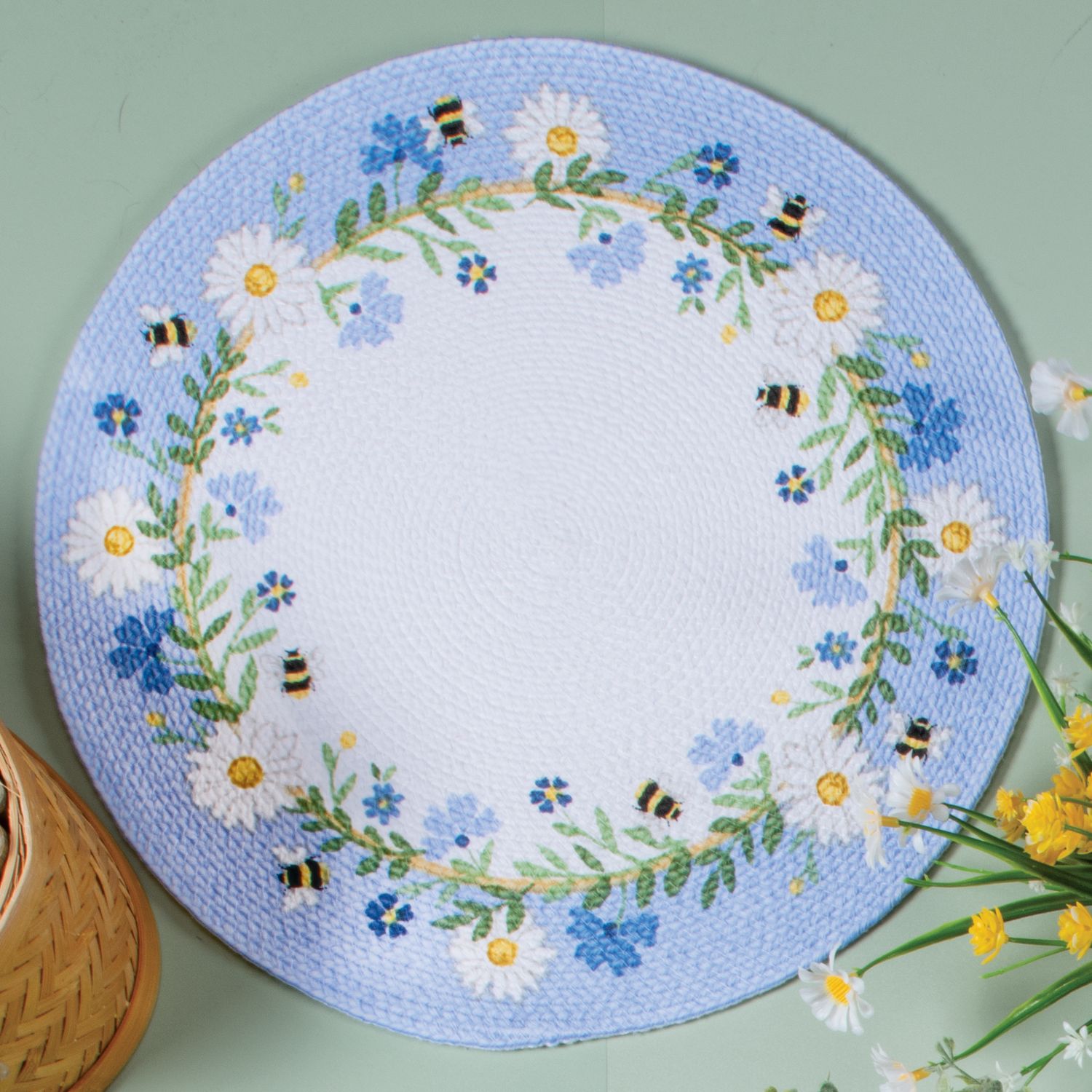 KD Placemats Blue Bee Braided