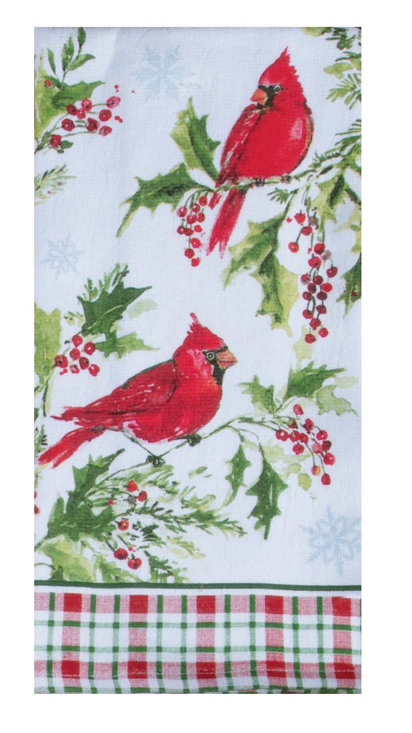 KD Towel Winterberry Cardinals Dual Purpose 1110