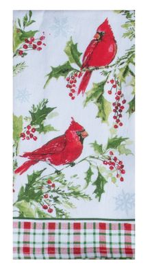 KD Towel Winterberry Cardinals Dual Purpose 1110