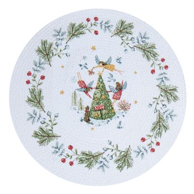 1110 Placemats Magical Winterland Braided Round 