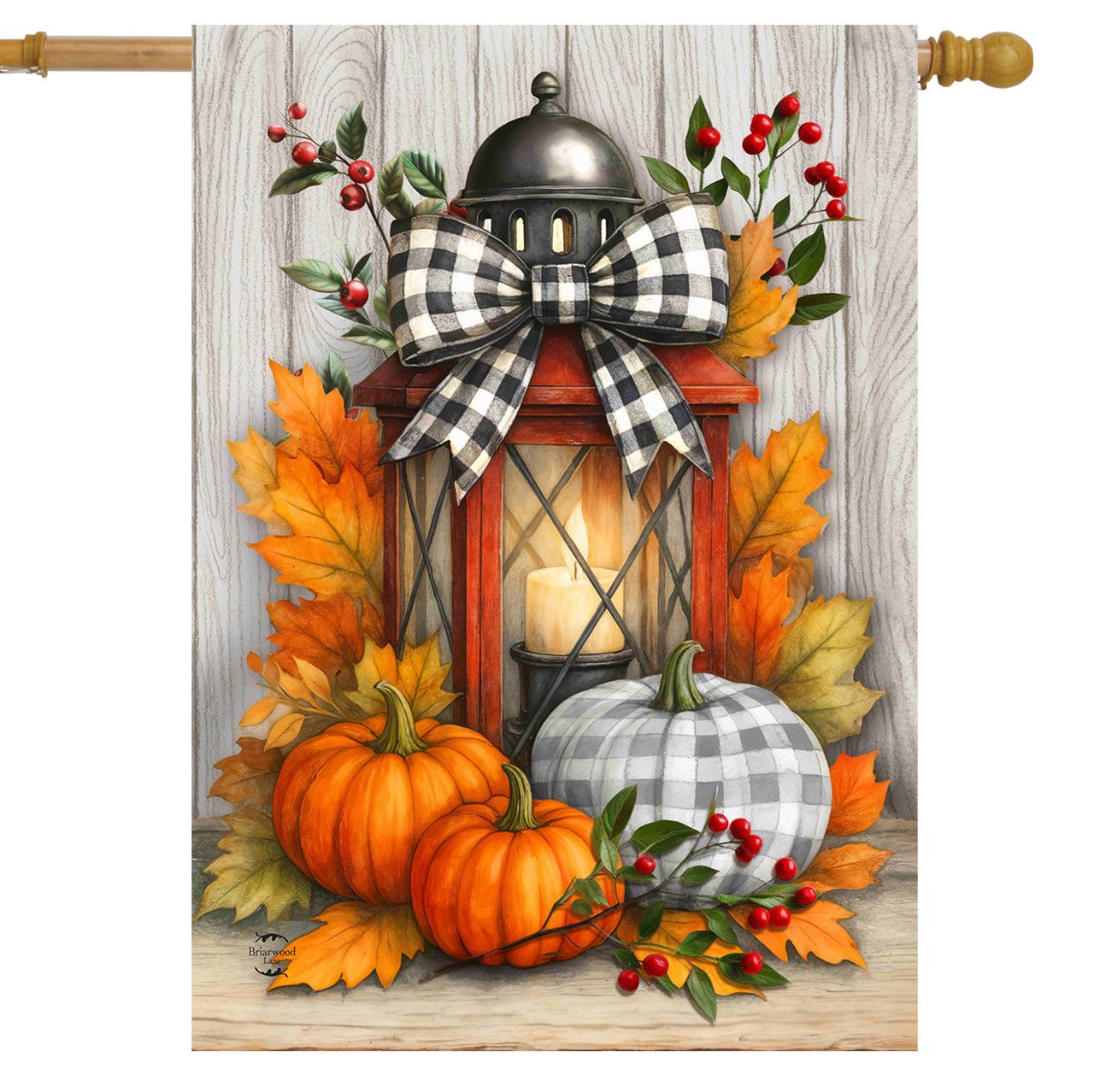 Harvest Lantern Glow House Flag 1023