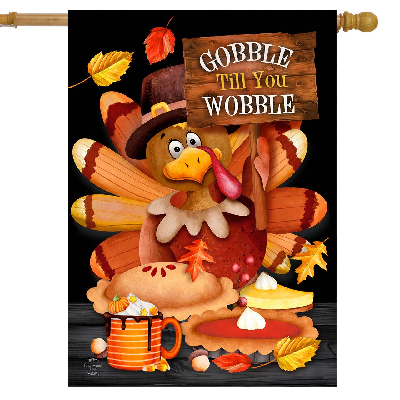 Gobble Turkey House Flag 1023