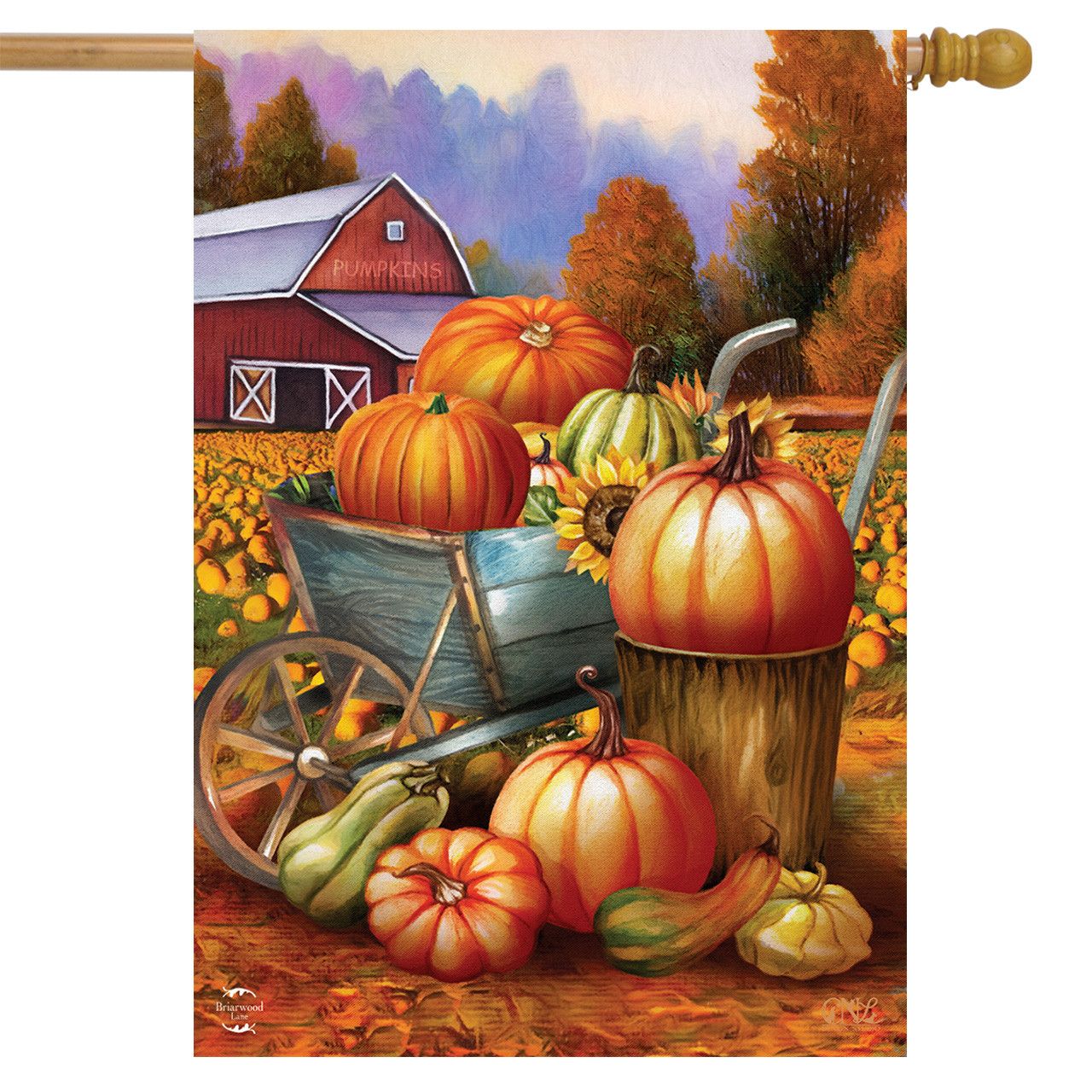 Pumpkin Farm House Flag 1023