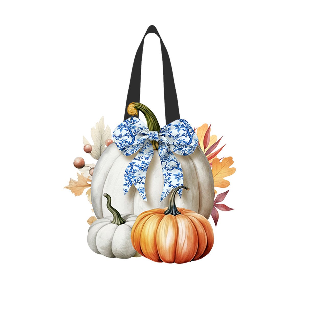 BW Pumpkin Wood Door Hanger 1023