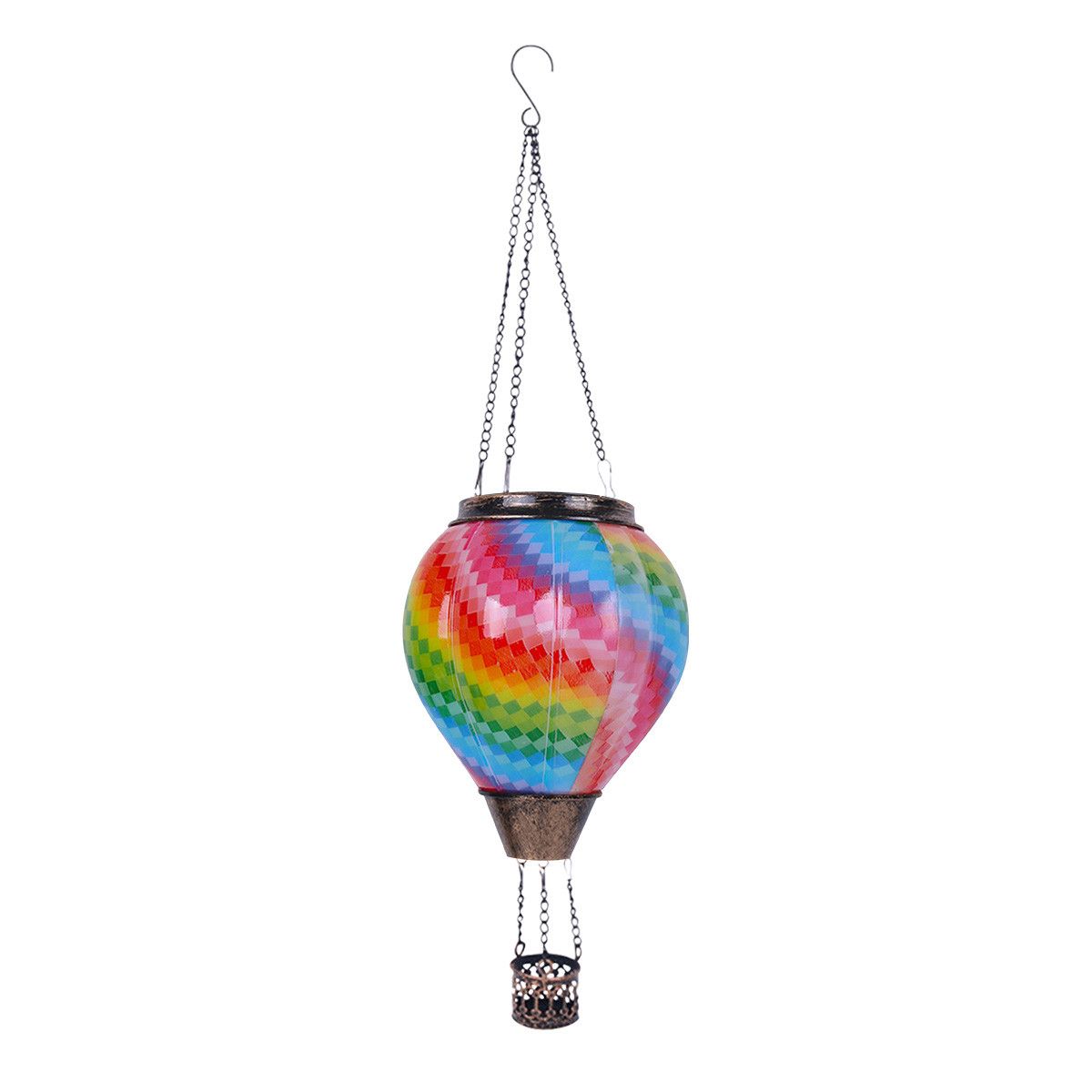 Patchwork Solar Balloon Lantern 1023