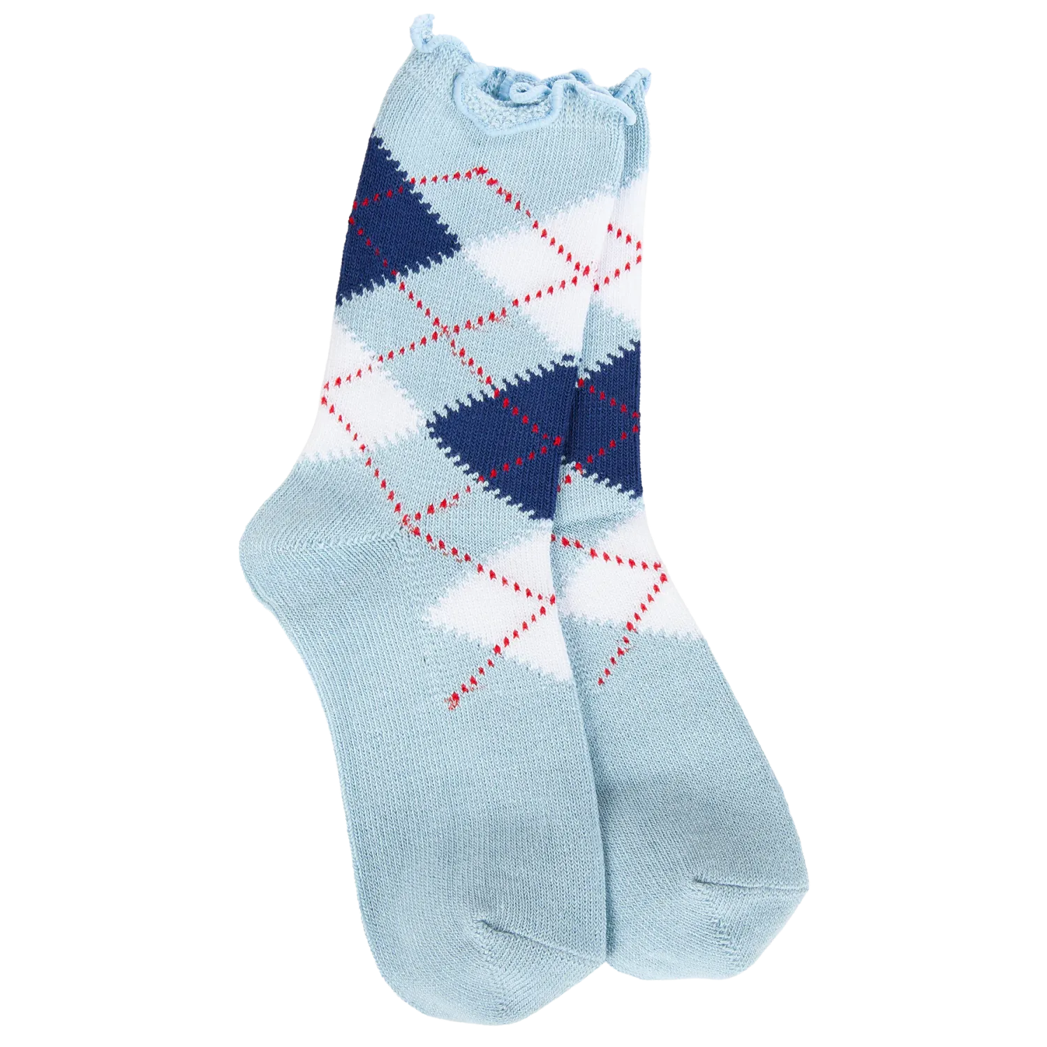 Mini Argyle Ruffle Blue 1213