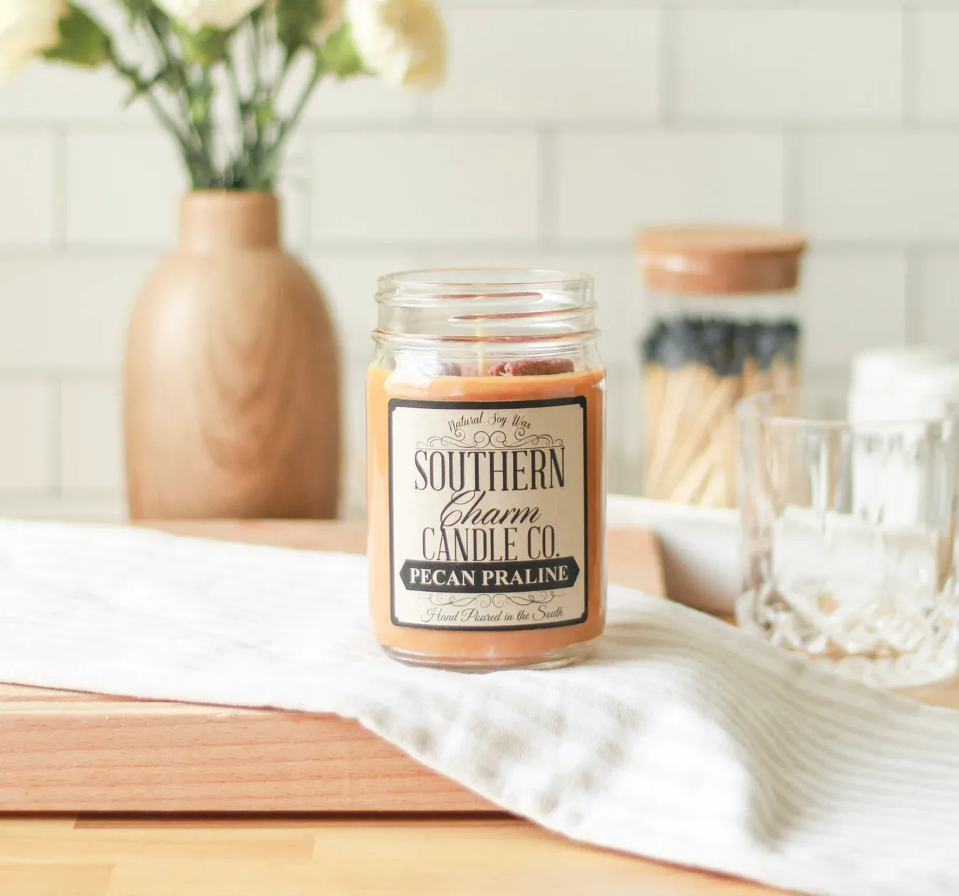 12oz WS Pecan Praline Candle 1176
