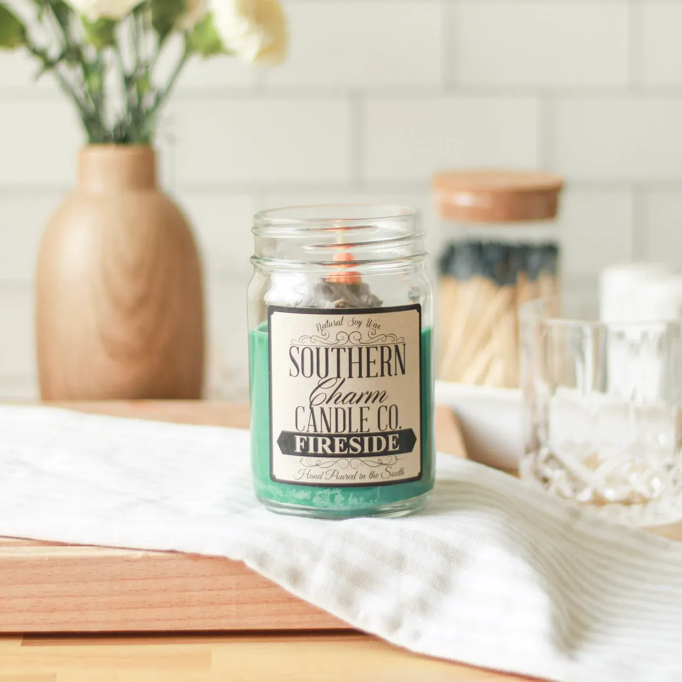 12oz Fireside Candle 1176