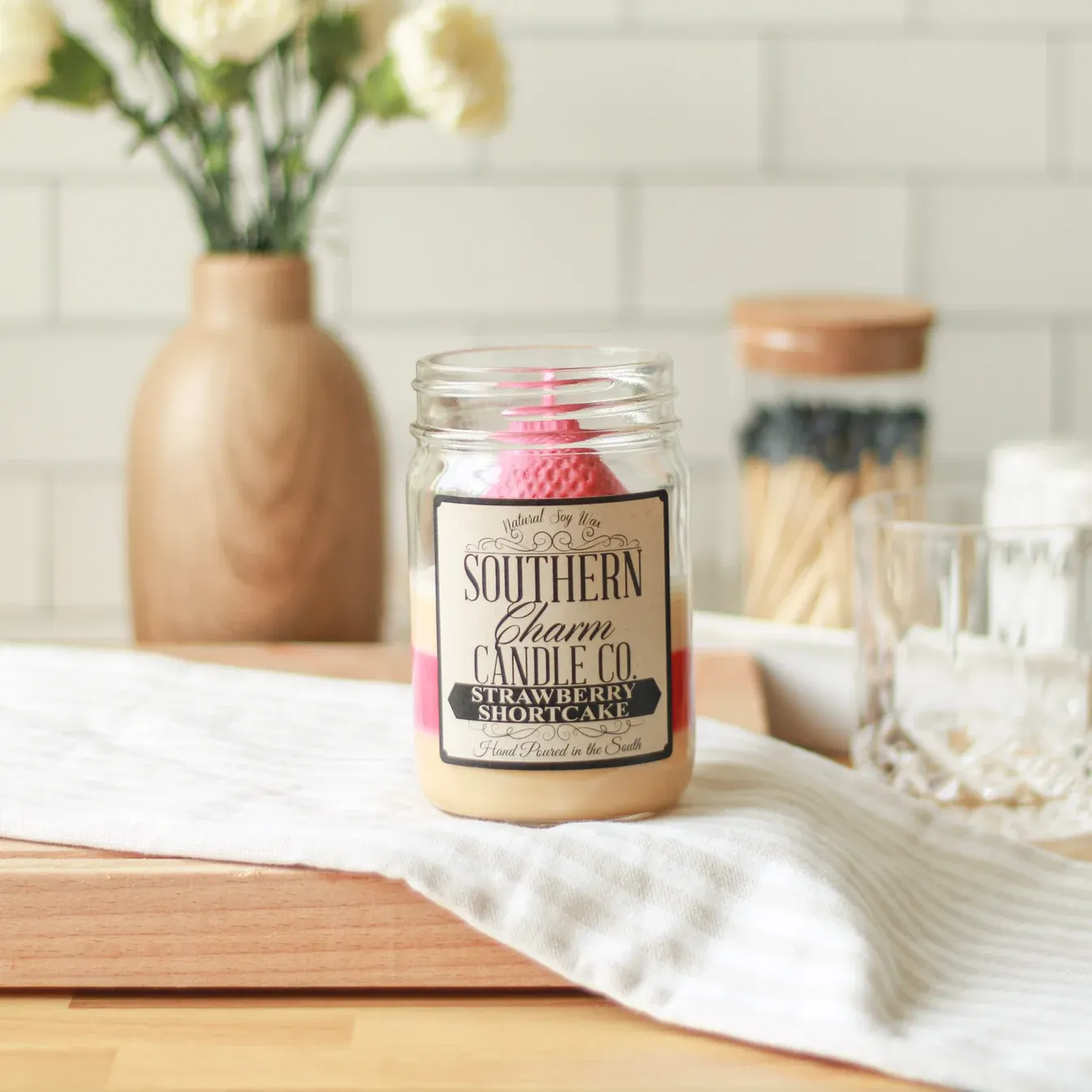 12oz WS Strawberry Shortcake Candle 1176
