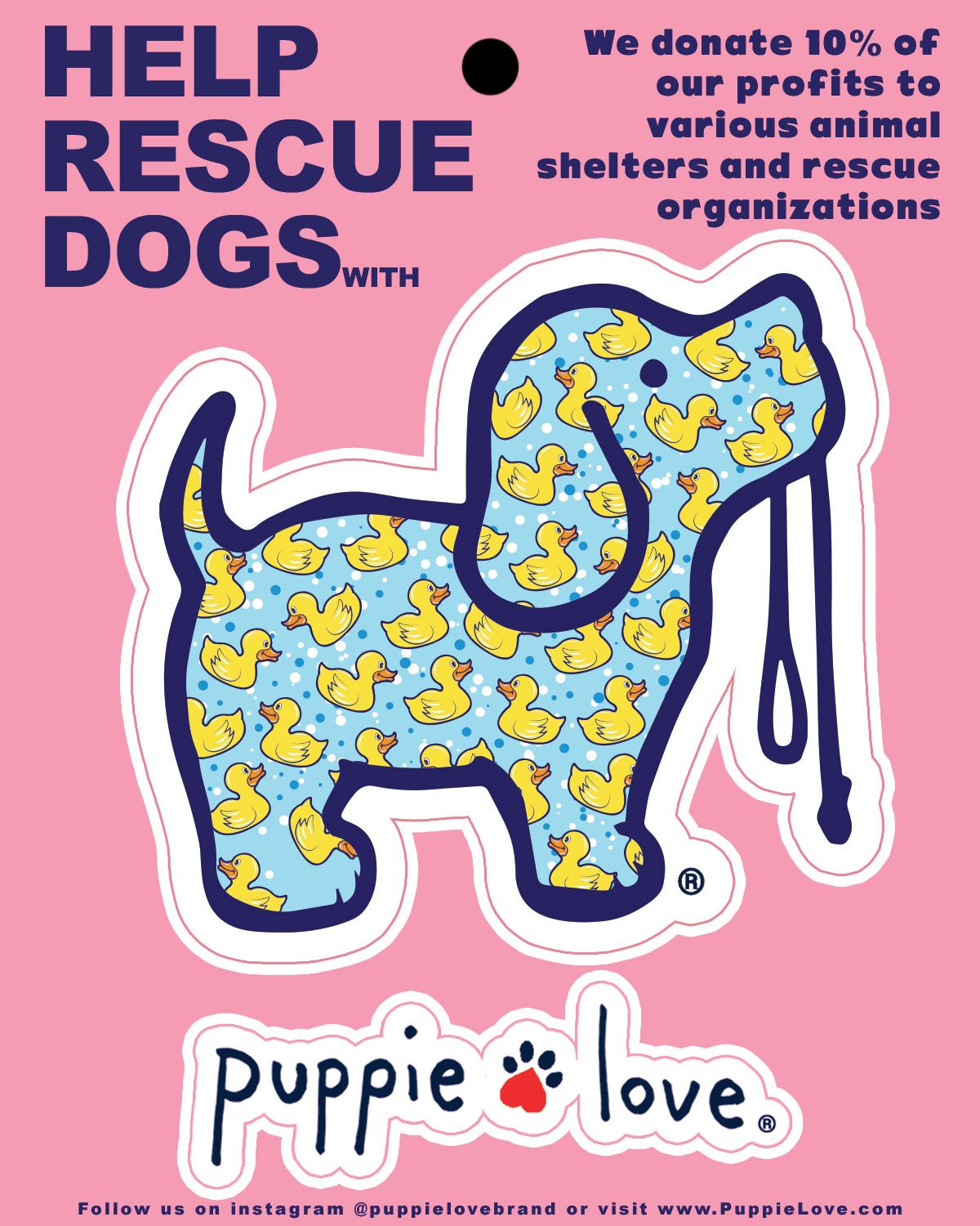 Rubber Ducks Pup Decal 1123 Rubber Ducks Pup Decal 1123