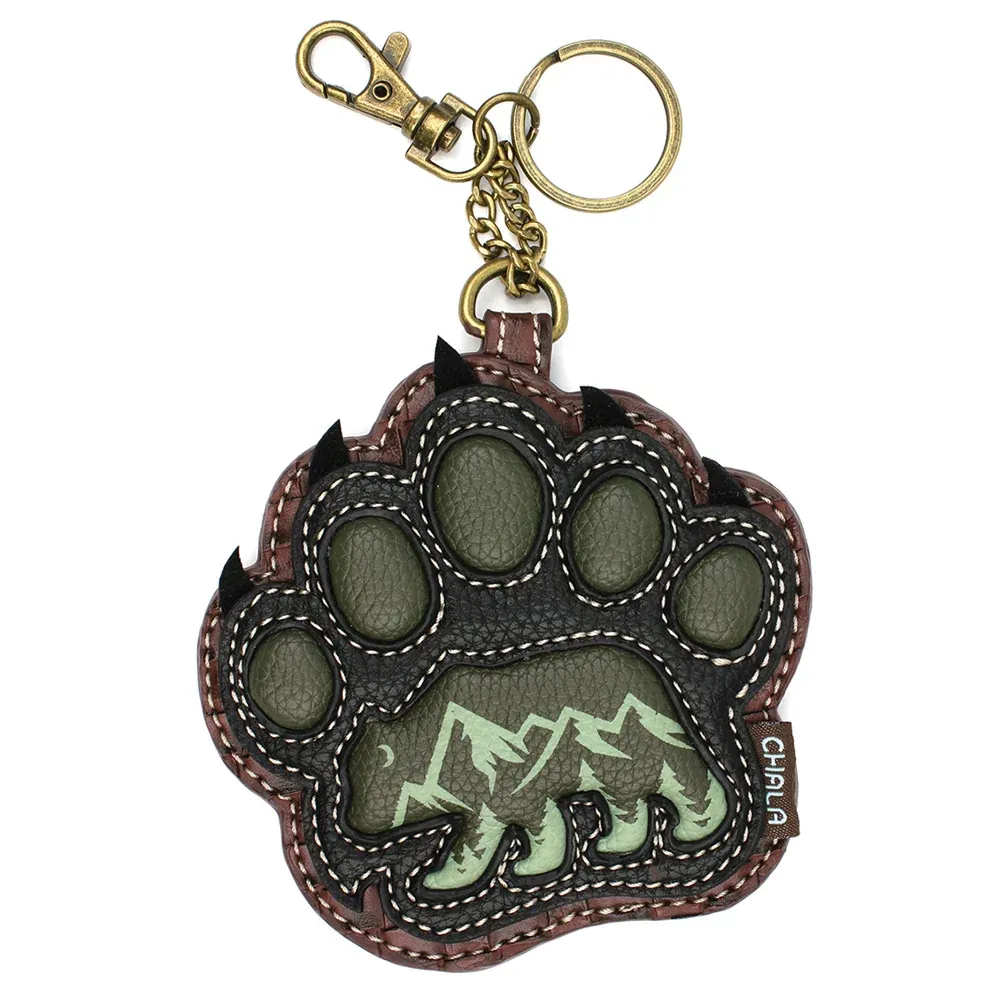 Bear Paw Print Coin Purse/Key Fob 1035